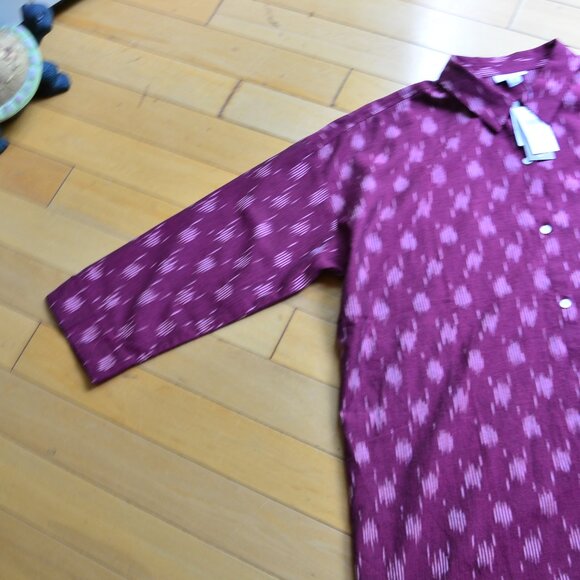 J.jill pure jill ikat button-front tunic Size M Tall NWT - Picture 5 of 12